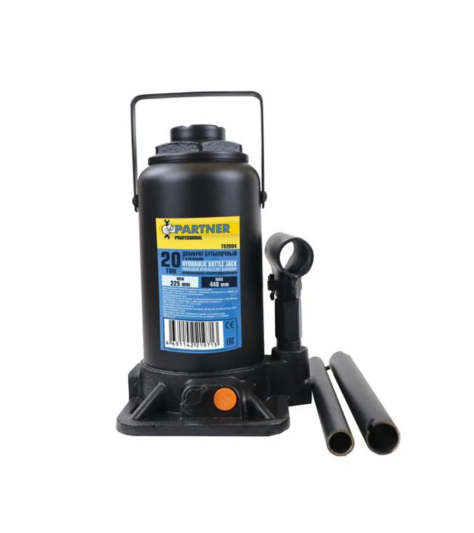 Домкрат бутылочный 20 т. с клапаном, 225-440 мм Partner PA-T92004 DS
