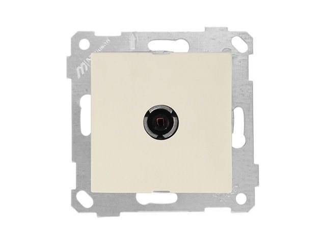 Розетка телевиз. 1-ая, скрытая, без рамки, с/з, 11dB, переходная, кремовая, RITA, Mutlusan 22001700102