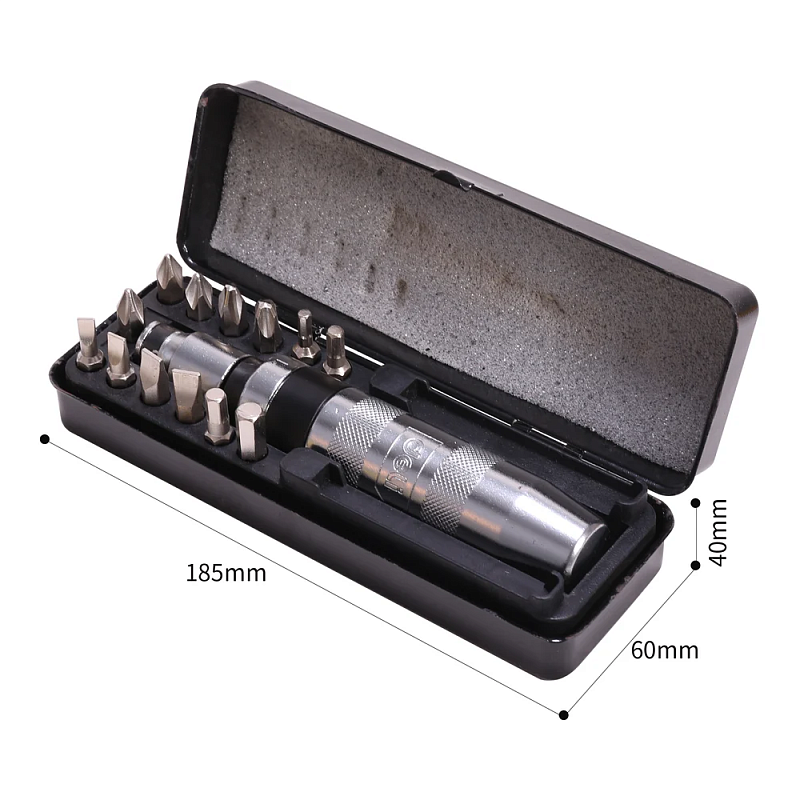 Отвертка ударно-поворотная с набором бит 13 пр Deli YS EDL8901