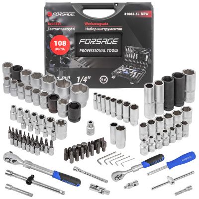 Набор инструментов 108 пр. 1/4"&1/2" 6-гр Forsage F-41082-5L NEW