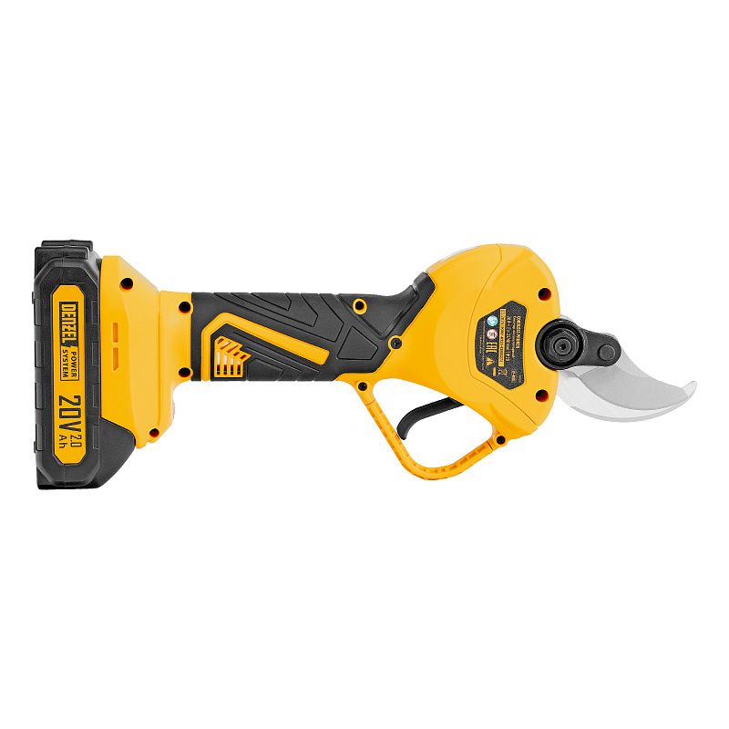 Секатор аккумуляторный, бесщет., CP-40BL, Li-Ion, 20 В, лезвия SK5 Denzel 59438