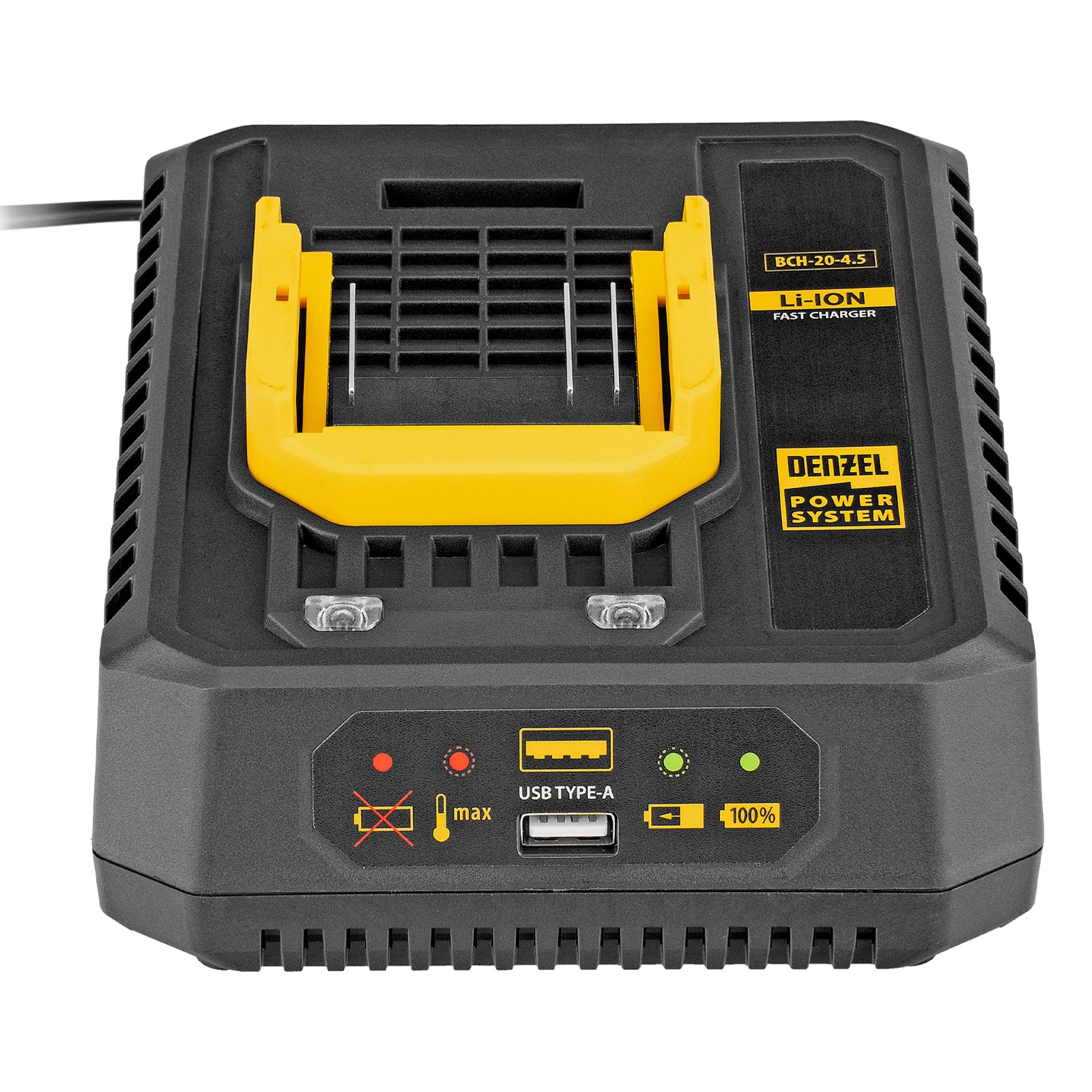 Устройство зарядное для аккумуляторов BCH-20-4.5, Li-Ion, 20 В, 4,5 А Denzel 28457