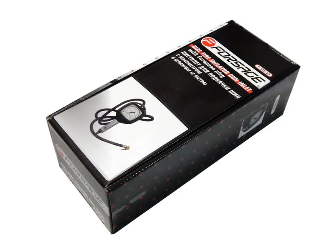 Пистолет для подкачки шин с манометром и шлангом 2 м, 0-15bar Forsage F-STG-23