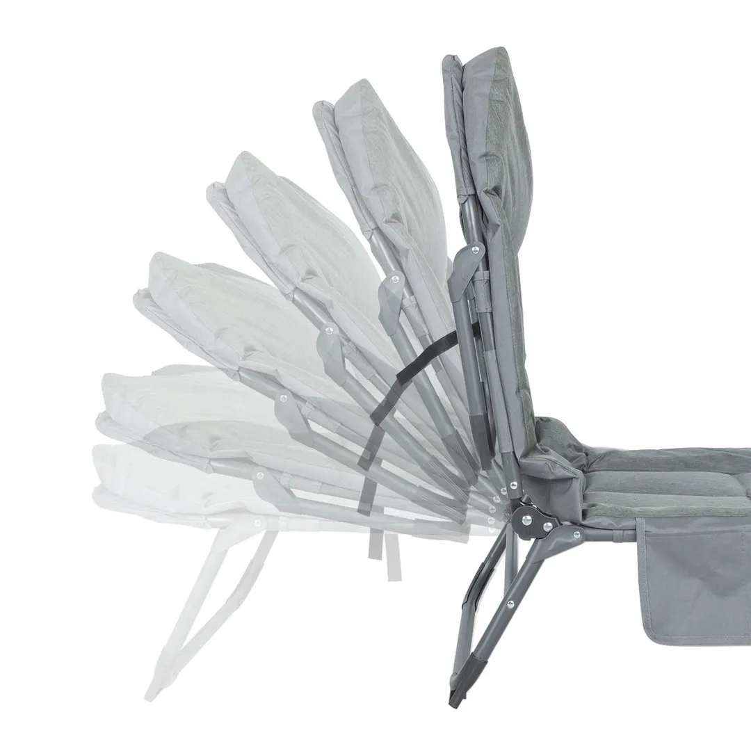 Шезлонг складной, черный WMC TOOLS WMC-FG-HY-8008BL