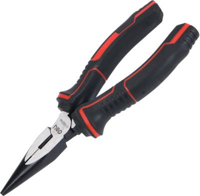 Длинногубцы "Deli" 155 мм, красный, черный