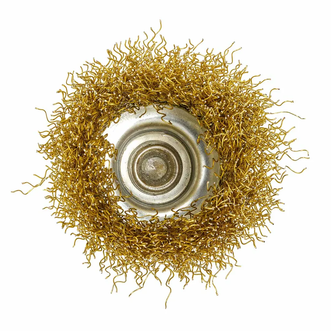 Кордщетка чашеобразная латунная для дрели 50 мм RockForce RF-BCR002