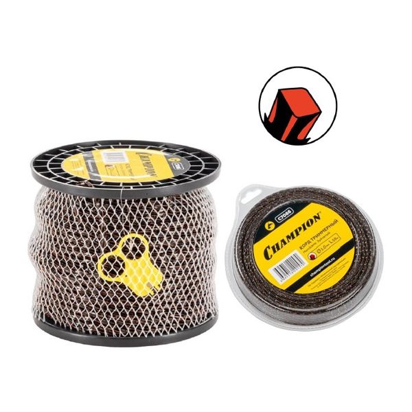 Корд трим. Hurricane saw twist 3,0 мм*179 м(зубчатый витой)+нож CHAMPION C7087