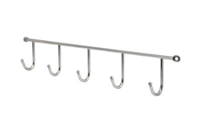 Вешалка меб. 5 крючков мет. настенная хром AKS 11324