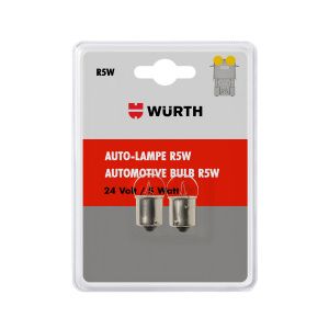 Автолампа тип R5W 24V 5W, BA15S, 2 шт в блистере WÜRTH 07209402