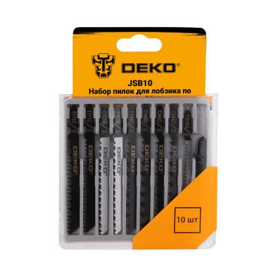 Набор пилок для лобзика по дереву JSB10, 10 шт DEKO 063-4348