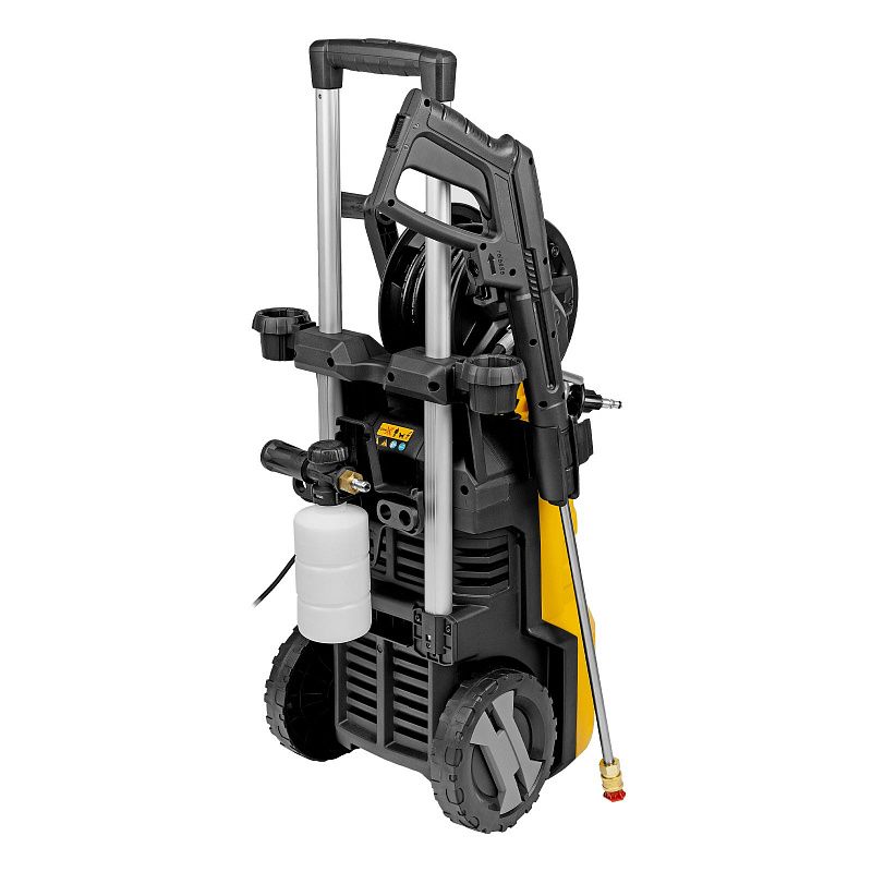 Моечная машина высокого давления R-200D, 2400 Вт, 200 бар, 420 л/ч, с барабаном Denzel 58264