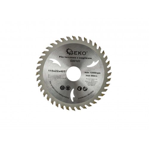 Диск пильный с напаянными зубцами из твердых сплавов 115х22х40T G00101