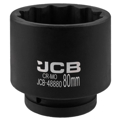 Головка ударная 1'' 80 мм 12-гр JCB JCB-48880