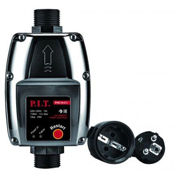 Блок автоматики, 1100 Вт, пуск. давление 1-1,3 бар, макс.давление 10 бар. PIT PHC10-C1