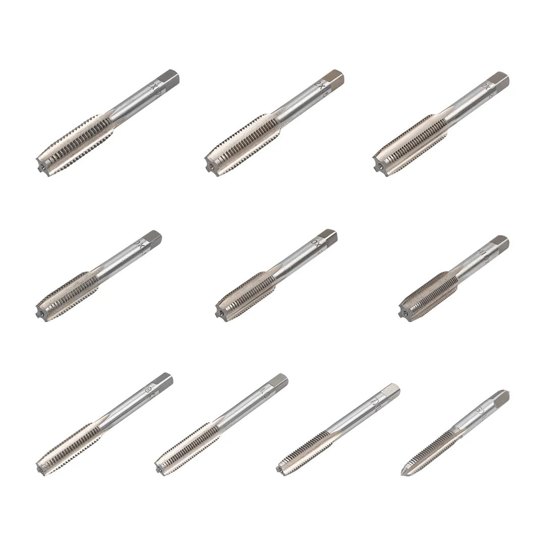 Набор метчиков метрический 10 пр М6х1, М7х1, М8х1/1.25, М10х1/1.25/1.5, М12х1.25/1.5/1.75 Scheppach Sch-C010-1T