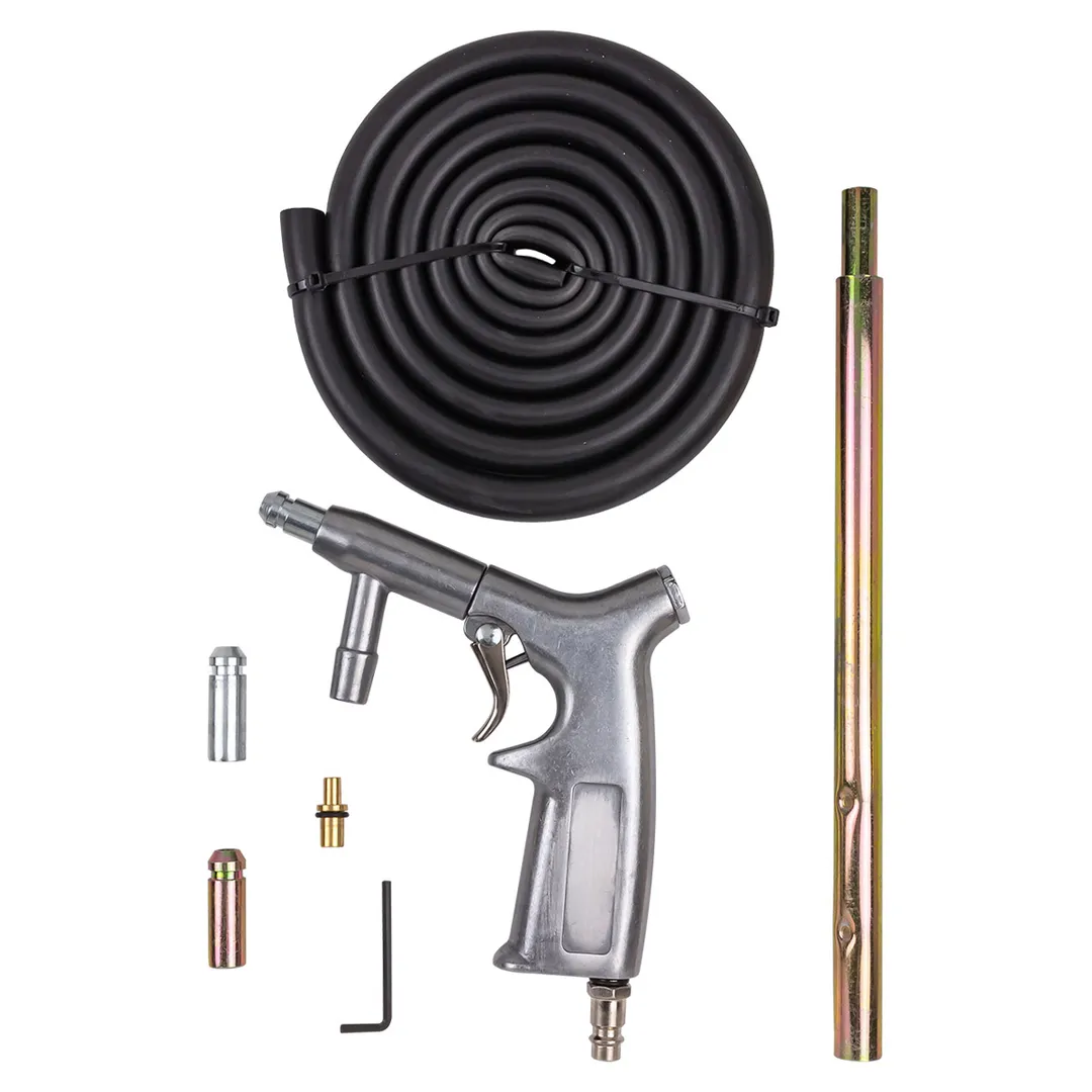 Пневмопистолет пескоструйный шлангового типа, 3 сменных сопла, вход 1/4'', шланг 1.8 м YATAFORCE YF-SB-02