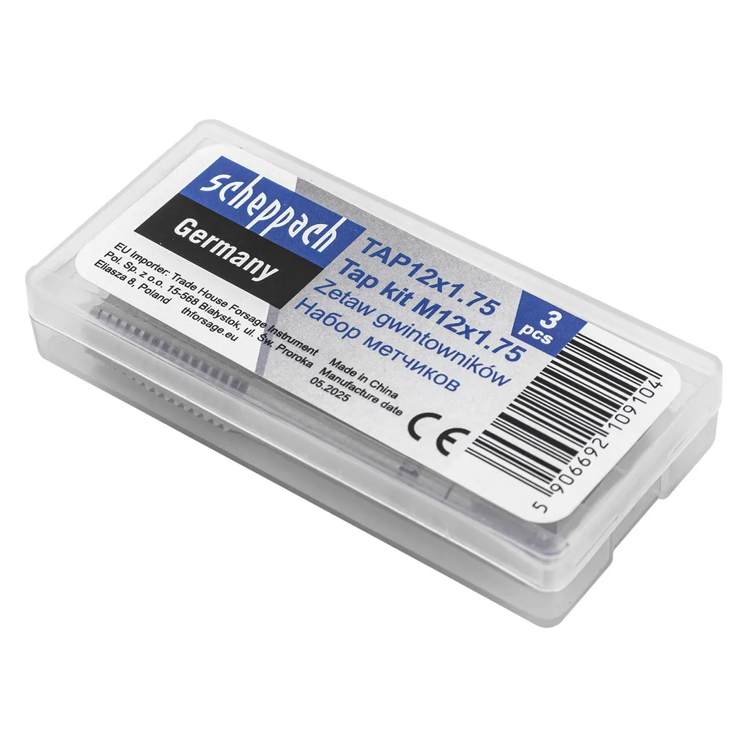 Метчик M12x1,75 3 шт Scheppach Sch-TAP12x1.75