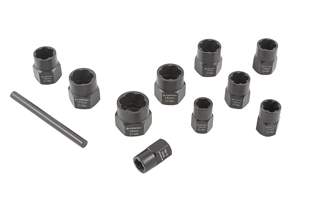 Набор головок-экстракторов для повреждённых болтов и гаек 9-19 мм 11 пр Forsage F-912U3