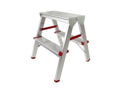 Лестница-стремянка алюм. двухсторонняя 44 см 2 ступ. 1,9кг Pro Startul ST9941-02