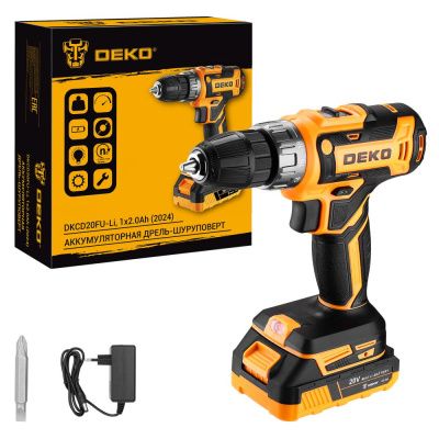 Дрель-шуруповерт аккумуляторная DKCD20FU-Li 063-4149 DEKO 063-4149