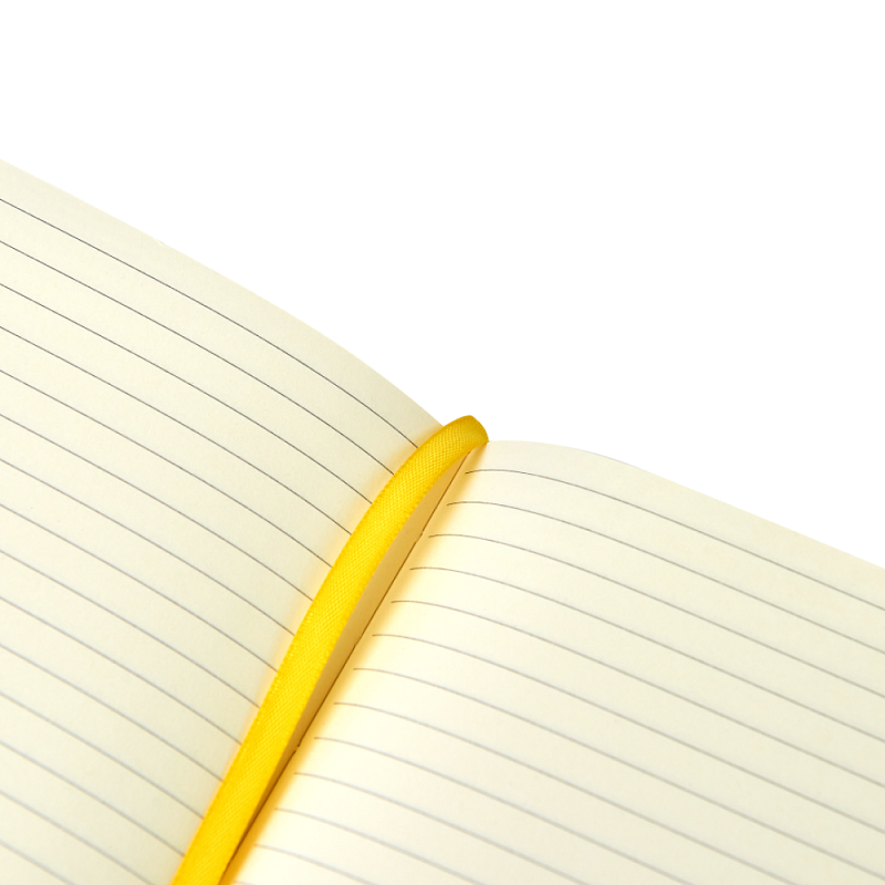 Блокнот "1818-16", А5, 96 листов, на резинке, желтый