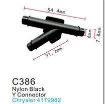 Клипса для крепления внутренней обшивки а/м Крайслер пластиковая, 100 шт Forsage C0386(Chrysler)