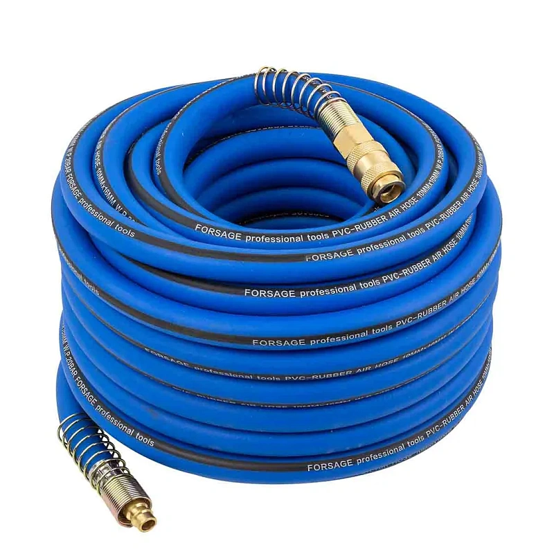 Шланг резиновый воздушный армированный с быстросъемами 10х16 мм, 20 м Forsage F-ES-2010