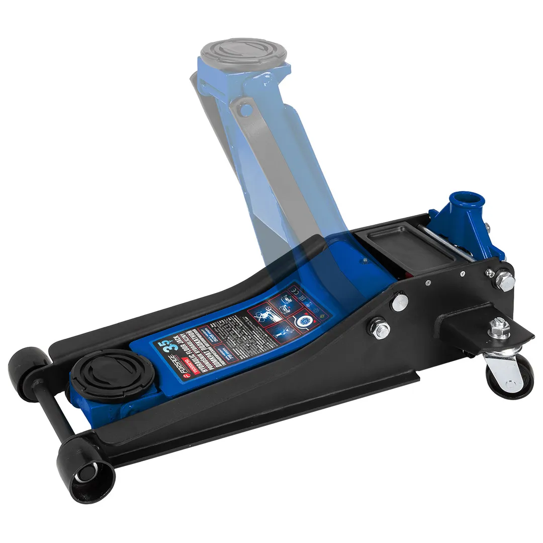 Домкрат подкатной гидравлический двухпоршневой 3.5 т, 75-505 мм Forsage F-T830021Q