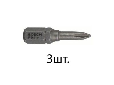 Насадка крестообразная PH1 25мм (3шт) (BOSCH)