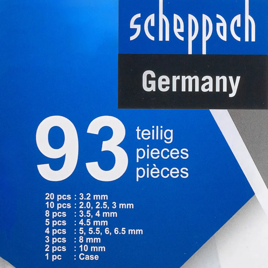 Набор сверл по металлу 93 пр. Scheppach SCH-924U93