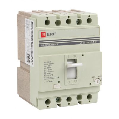 Выключатель автоматический ВА-99 160/125А 3P 35кА EKF PROxima mccb99-160-125