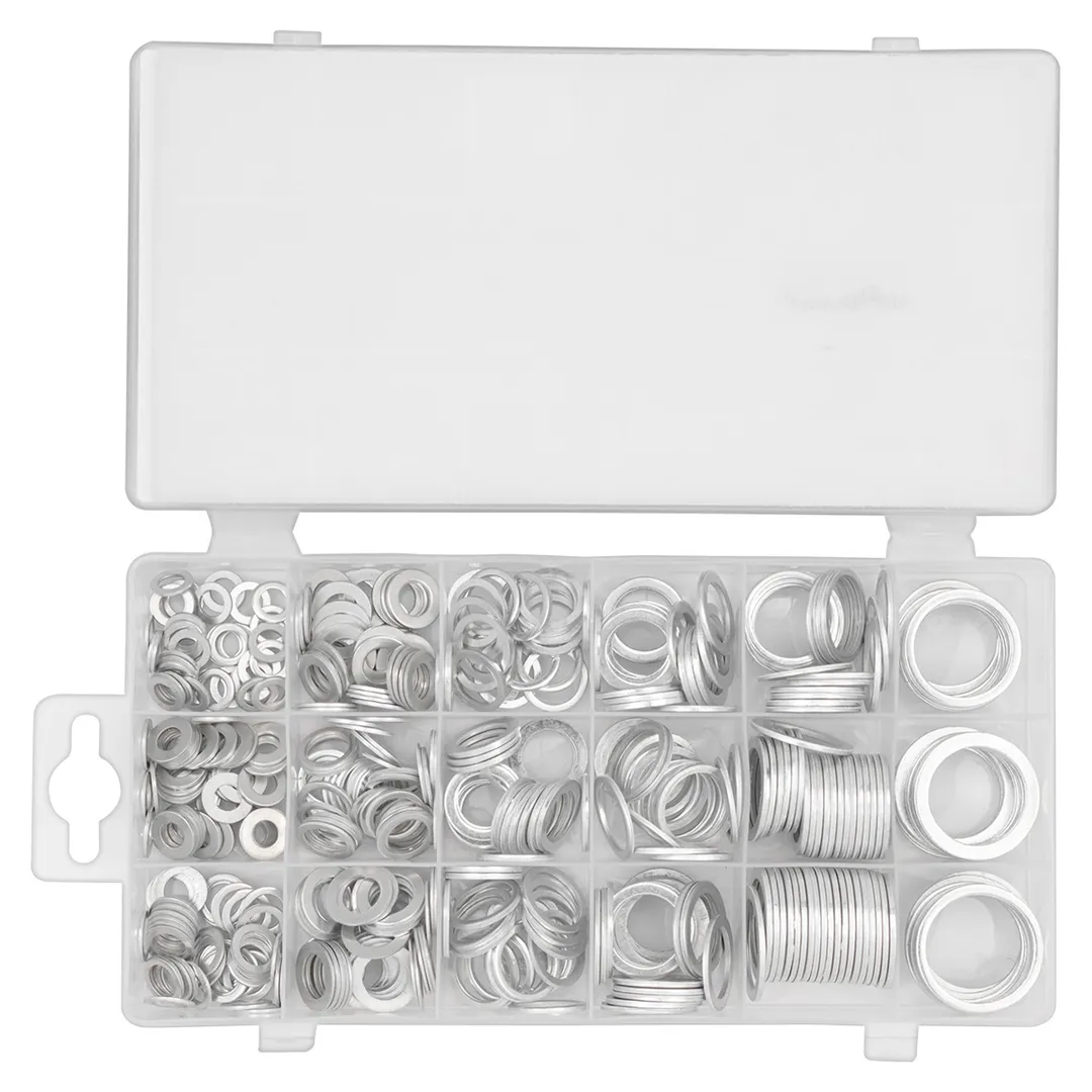 Набор алюминиевых шайб 10-29 мм 450 пр RockForce RF-068652