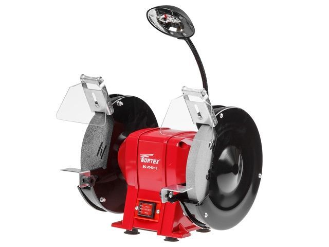 Станок точильный BG 2040-1 L в кор. 400 Вт, 200х20х12 мм, подсветка WORTEX BG20401L0023