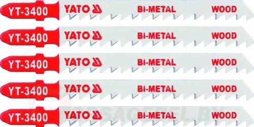 Полотна для электролобзика по дереву ''Bi-metal'' 90х115х1,3 мм 8TPI 5 шт. Yato YT-3400