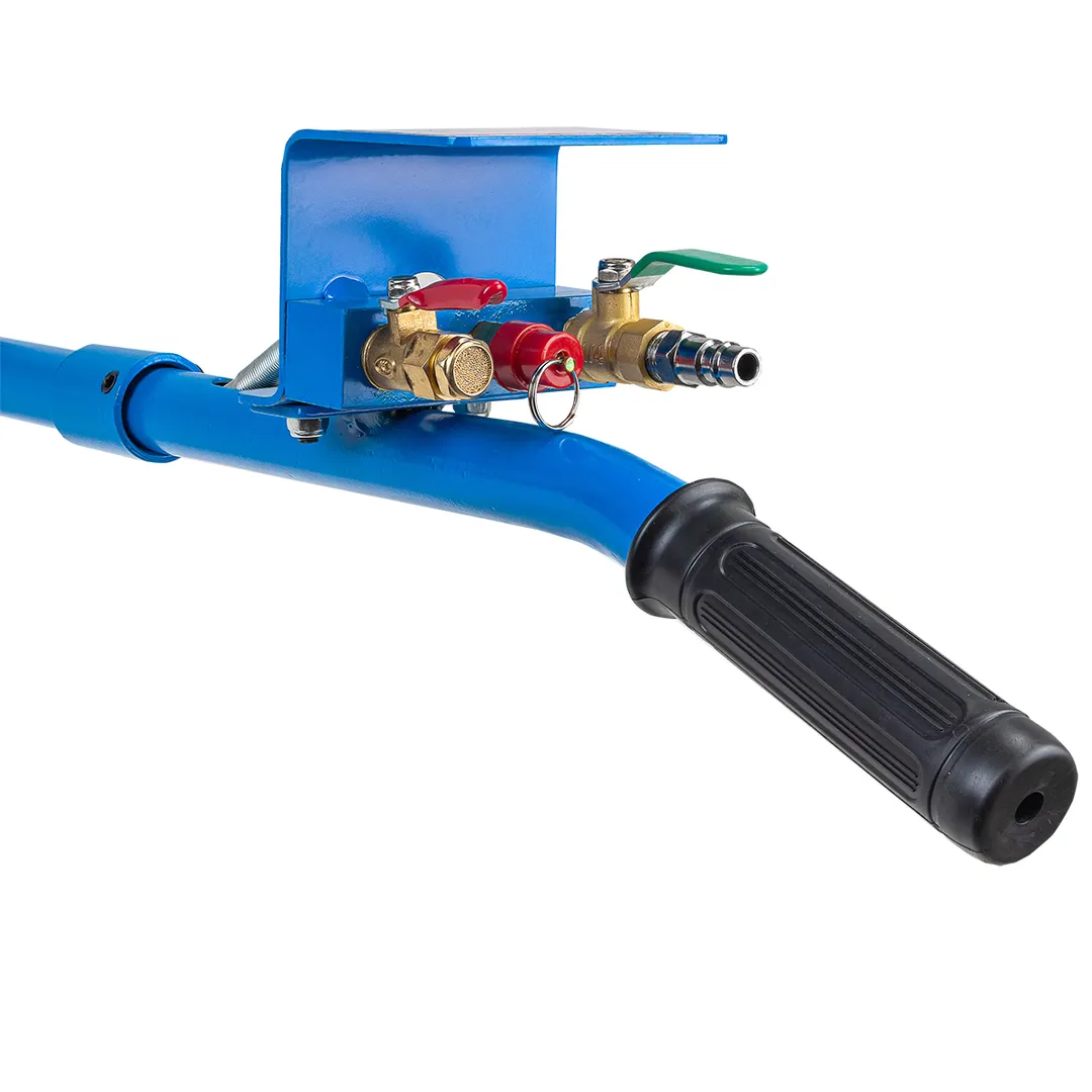 Домкрат подкатной пневматический 3,5 т, 6-12bar, 135-420 мм, 3 подушки, Ø270 мм Forsage F-YHQD-3WT-270A NEW(3,5)