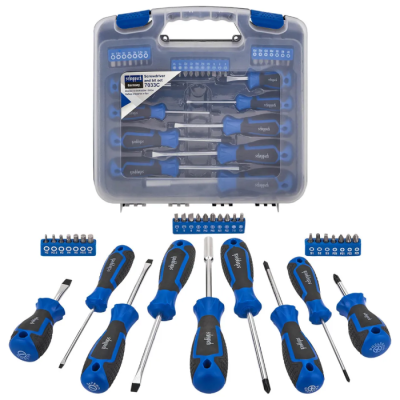 Набор отверток PH, SL в комплекте с битами PH, PZ, SL, Torx, Hex, Square Head 33 пр Scheppach Sch-7033С