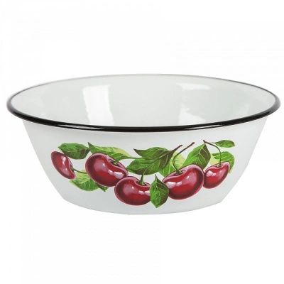 Миска 1 л, белая, Вишневый сад Керченский металлургический завод 40304-072/5БлВС