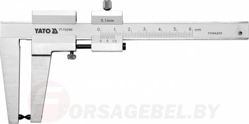 Штангенциркуль для тормозных дисков 160 мм 0-60 мм Yato YT-72090