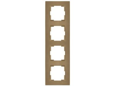 Рамка 4-ая вертикальная золотая, RITA, Mutlusan 2220 800 2480