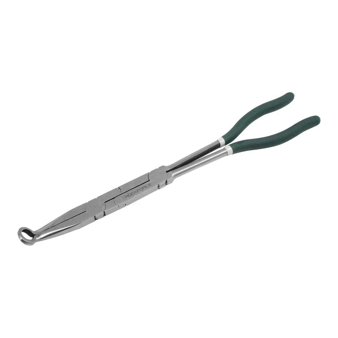 Щипцы с двойным шарнирным механизмом и закругленными губками 45° CR-V 325 мм, захват 13 мм RockForce RF-5047PX4