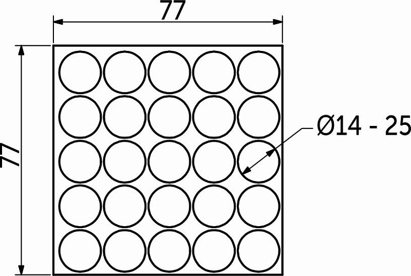Заглушка самоприлипающая к конфирматам зеленый горошек (14069) (лист-25шт.) FOLMAG 30977