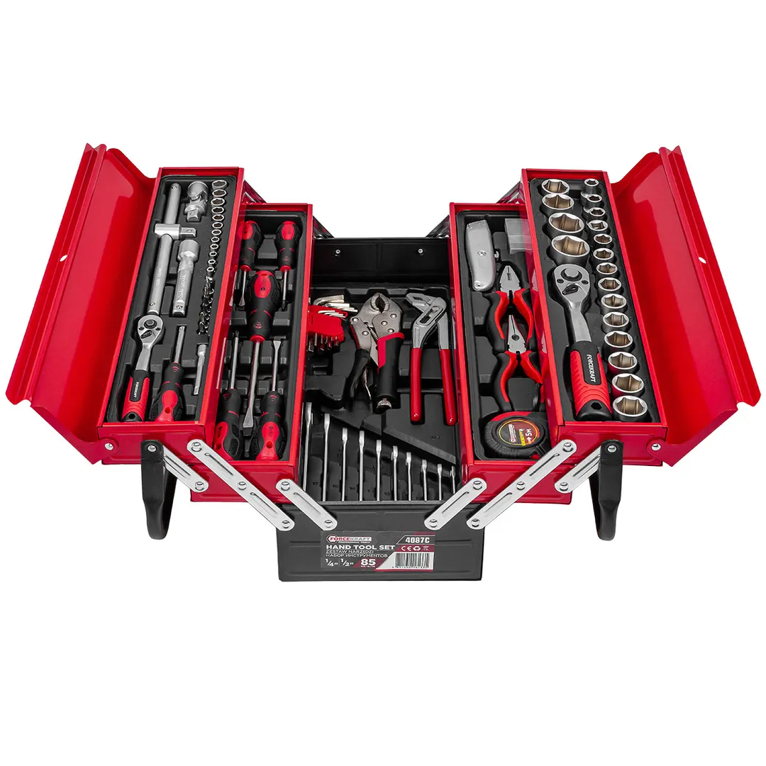 Набор инструментов 85 пр 1/4''&1/2'' 6-гр ForceKraft FK-4087C