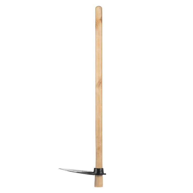 Кетмень остроконечный, 190 х 240 х 900 мм, цельнокованый, деревянный лакированный черенок, Сибртех 62369