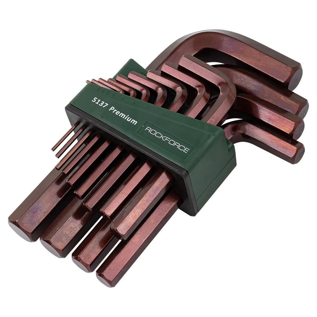 Набор ключей Г-образных 6-гранных ''Premium'' 13 пр. 2-19 мм RockForce RF-5137 PREMIUM