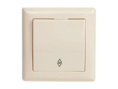 Выключатель проходной 1-клав. (скрытый, винт. зажим) кремовый, DARIA, (10 A, 250 V, IP 20) Mutlusan 21204030202