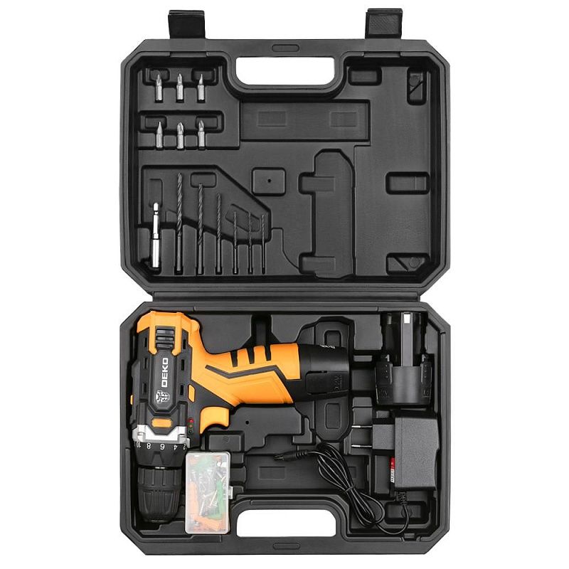 Дрель-шуруповерт аккумуляторная DKCD12FU-Li SET 63 DEKO 063-4094