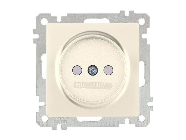 Розетка 1-ая, скрытая без рамки б/з шторки, кремовая DARIA Mutlusan 2100 606 0202