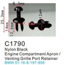 Клипса для крепления внутренней обшивки а/м БМВ пластиковая, 100 шт Forsage C1790(BMW)