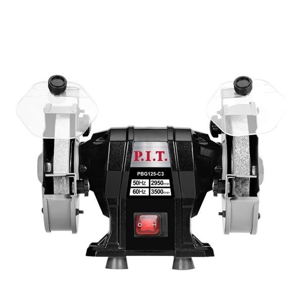 Станок точильный электрич. PBG125-C3 (200Вт, 2950 об/мин, круг Ø125х12,7х16мм, пылезащита) PIT PBG125-C3