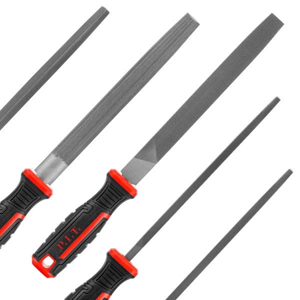 Набор напильников HSET03-0005 (5шт, №2, 300/200 мм, перекрестная насечка, двухкомп. рукоятка) PIT HSET03-0005